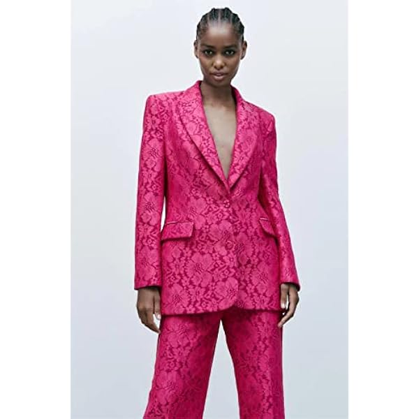 Dninmim Dames Kant Stof Pak Lente Herfst Outfits Effen Broek Basic Lange Broek Uitloper